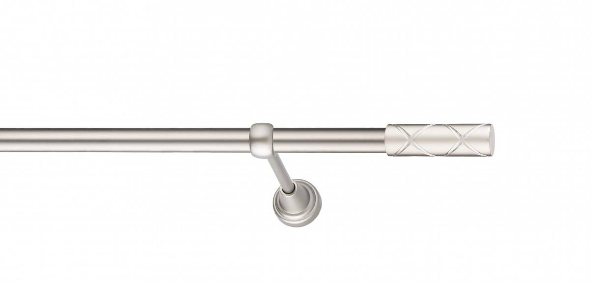 Galerie metalica Ciel -fără inele, simpla - clasic, 19 mm, satin nichel (argintiu mat)