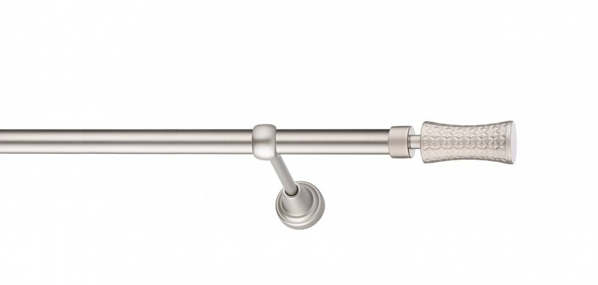 Galerie metalica Jaris -fără inele, simpla - clasic, 19 mm, satin nichel (argintiu mat)