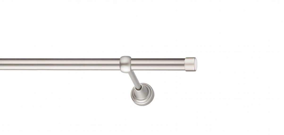 Galerie metalica Luna -fără inele, simpla - clasic, 19 mm, satin nichel (argintiu mat)