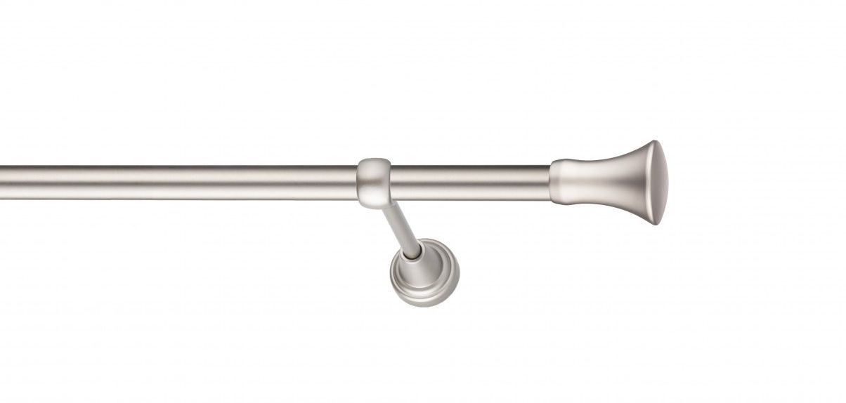 Galerie metalica Monaco -fără inele, simpla - clasic, 19 mm, satin nichel (argintiu mat)