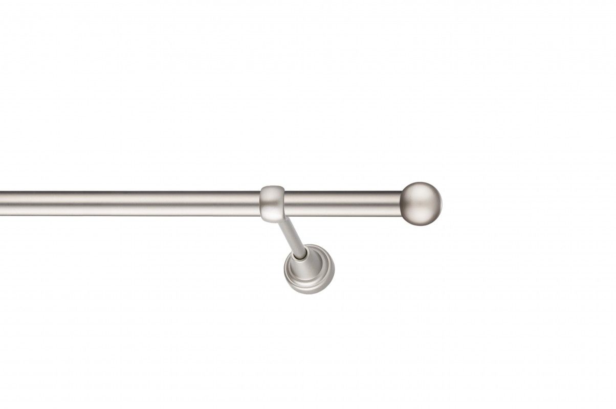 Galerie metalica Sfera -fără inele, simpla - clasic, 19 mm, satin nichel (argintiu mat)