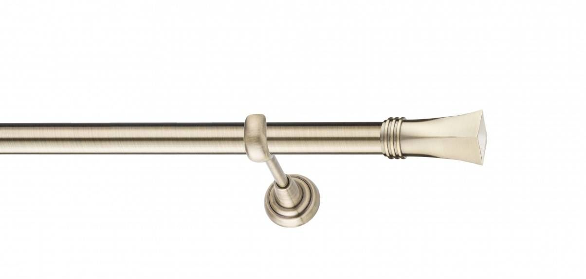 Galerie metalica Malaga -f?r? inele, simpla - clasic, 25 mm, antique brass (auriu antic)