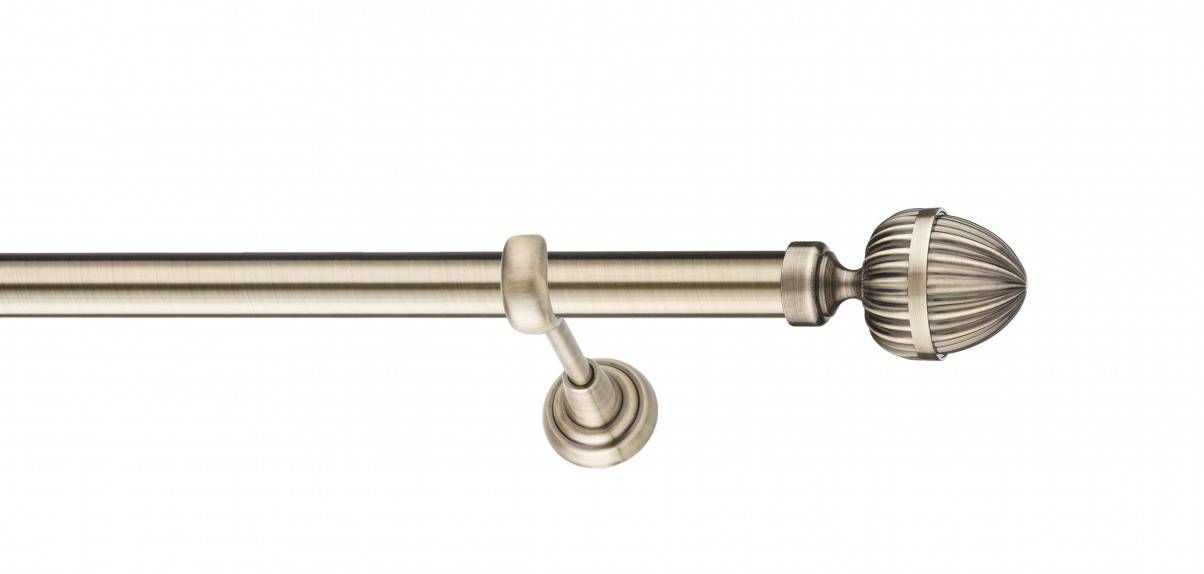 Galerie metalica Milano -fără inele, simpla - clasic, 25 mm, antique brass (auriu antic)