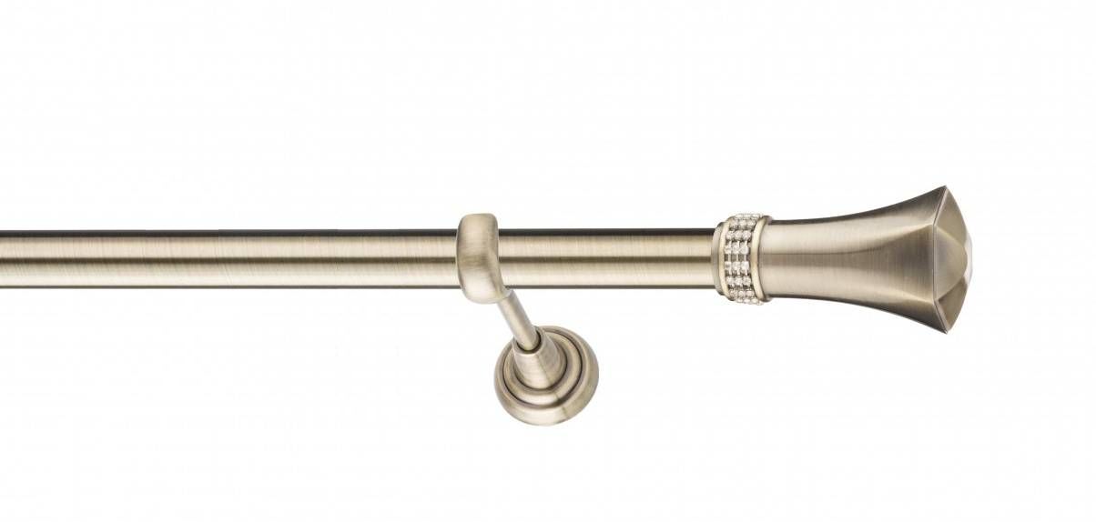 Galerie metalica Montana -fără inele, simpla - clasic, 25 mm, antique brass (auriu antic)