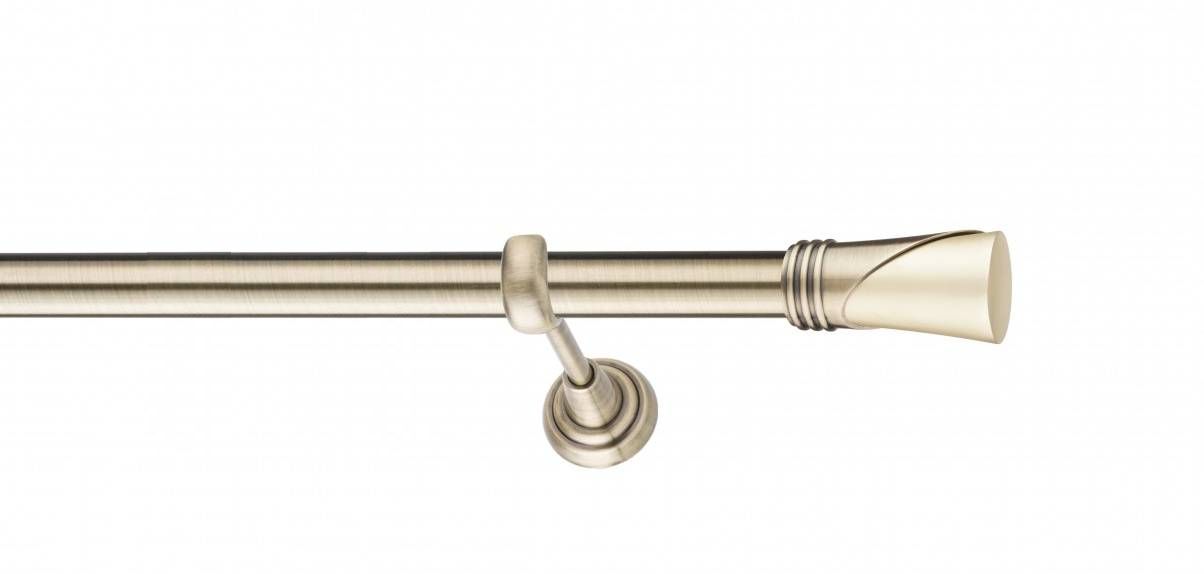 Galerie metalica Vega -fără inele, simpla - clasic, 25 mm, antique brass (auriu antic)