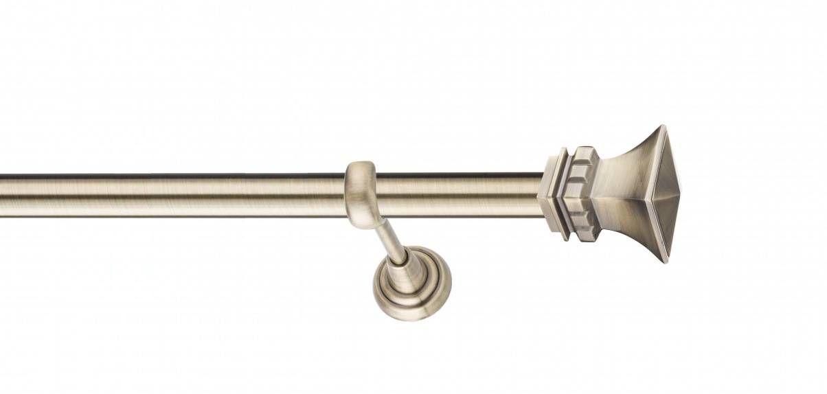 Galerie metalica Verona -fără inele, simpla - clasic, 25 mm, antique brass (auriu antic)