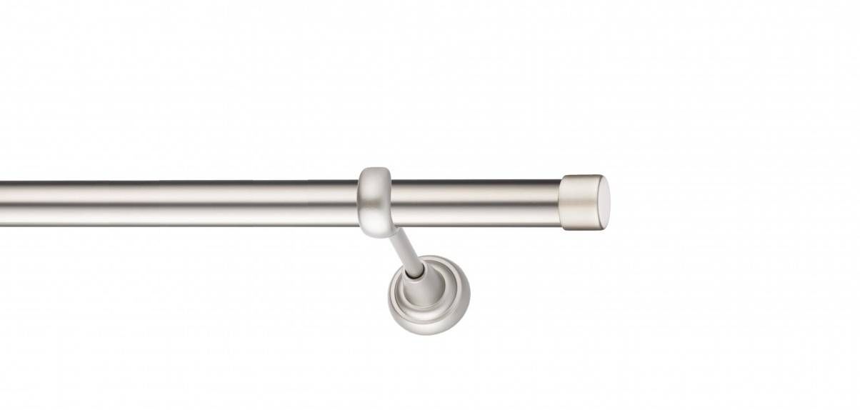 Galerie metalica Luna -fără inele, simpla - clasic, 25 mm, satin nichel (argintiu mat)