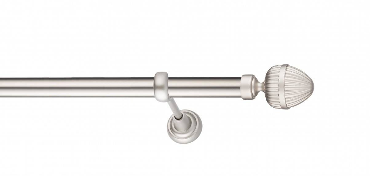 Galerie metalica Milano -fără inele, simpla - clasic, 25 mm, satin nichel (argintiu mat)