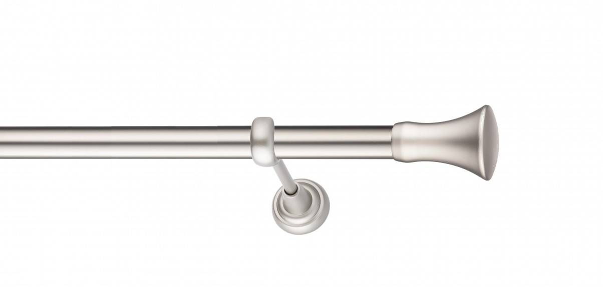 Galerie metalica Monaco -fără inele, simpla - clasic, 25 mm, satin nichel (argintiu mat)