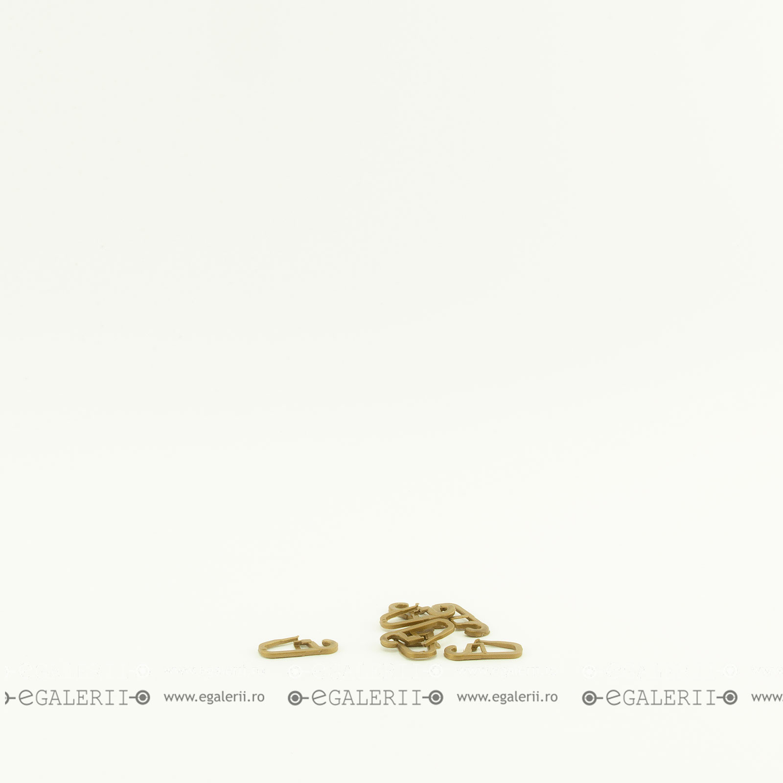 Carlige din plastic pentru inele din metal sau plastic 16/19/25 mm Antique Brass - set 20 buc