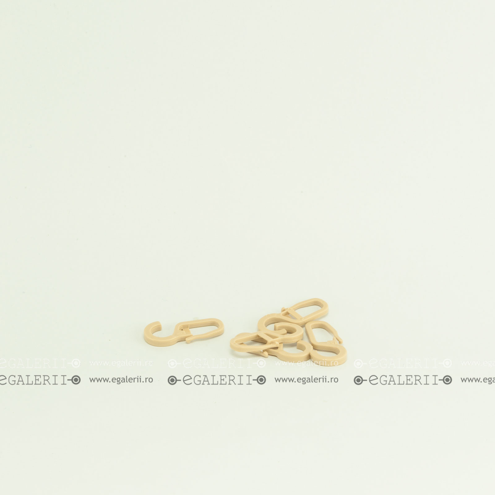 Carlige din plastic pentru inele din lemn/ galerie Stejar - set 20 buc