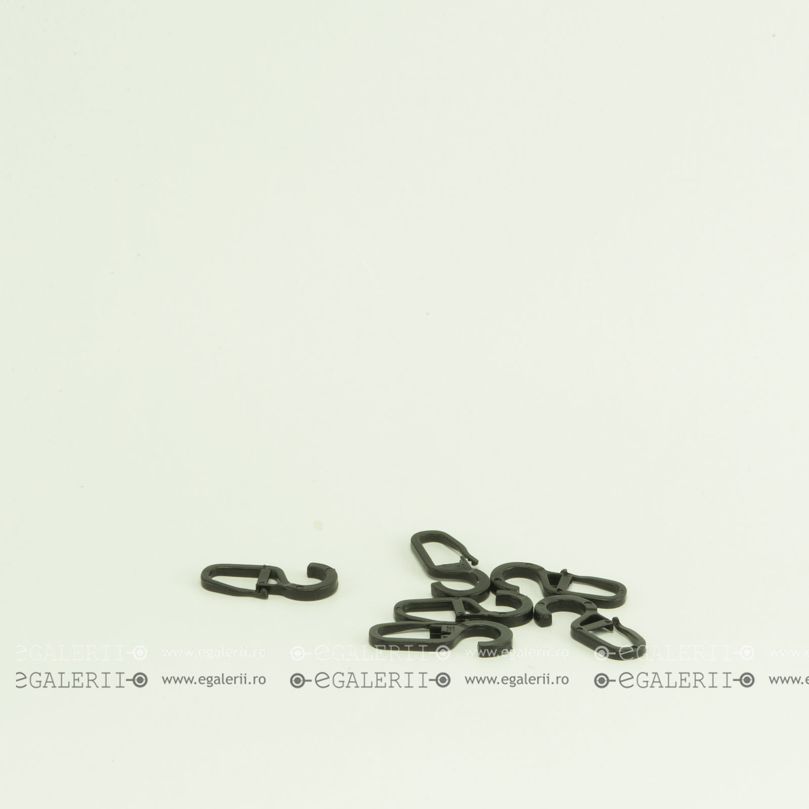 Carlige din plastic pentru inele din lemn/ galerie Wenge - set 20 buc