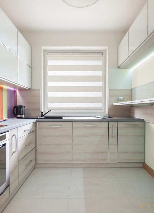 Roleta Day & Night Crem/Maro sistem Mini alb - imagine 3