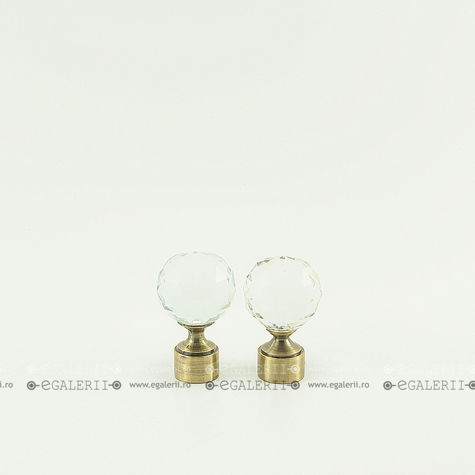 Ornament Rotund Cristal 25mm Antique brass x 2 buc