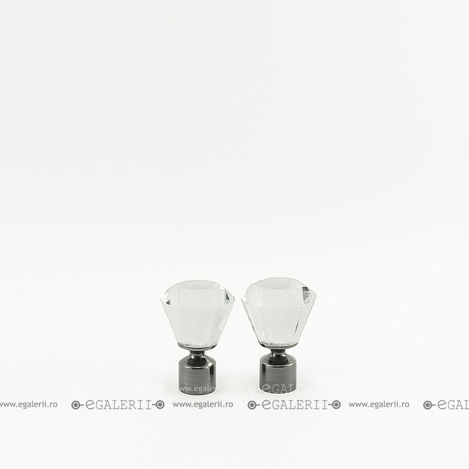 Ornament Conic Cristal 19mm Black Nickel x 2 buc