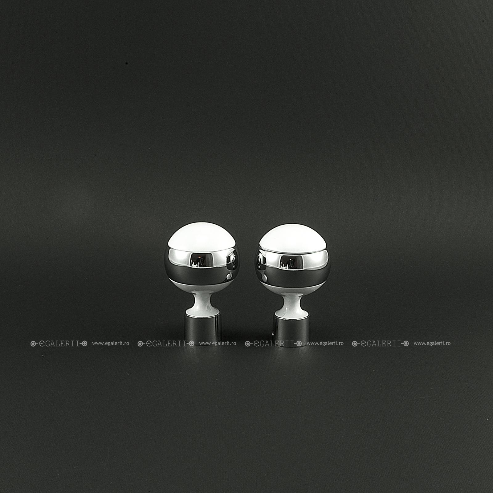 Ornament Kula 19mm White Matt x 2 buc