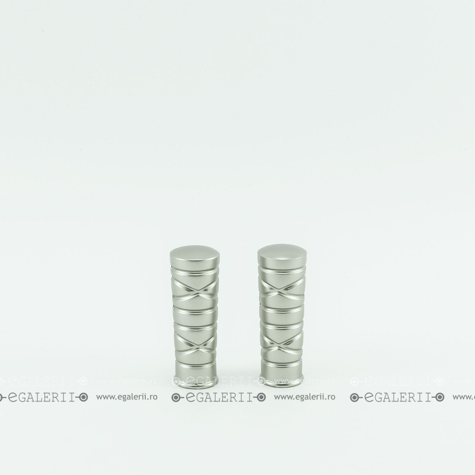 Ornament Conic Striat 16mm Satin Nickel x 2 buc