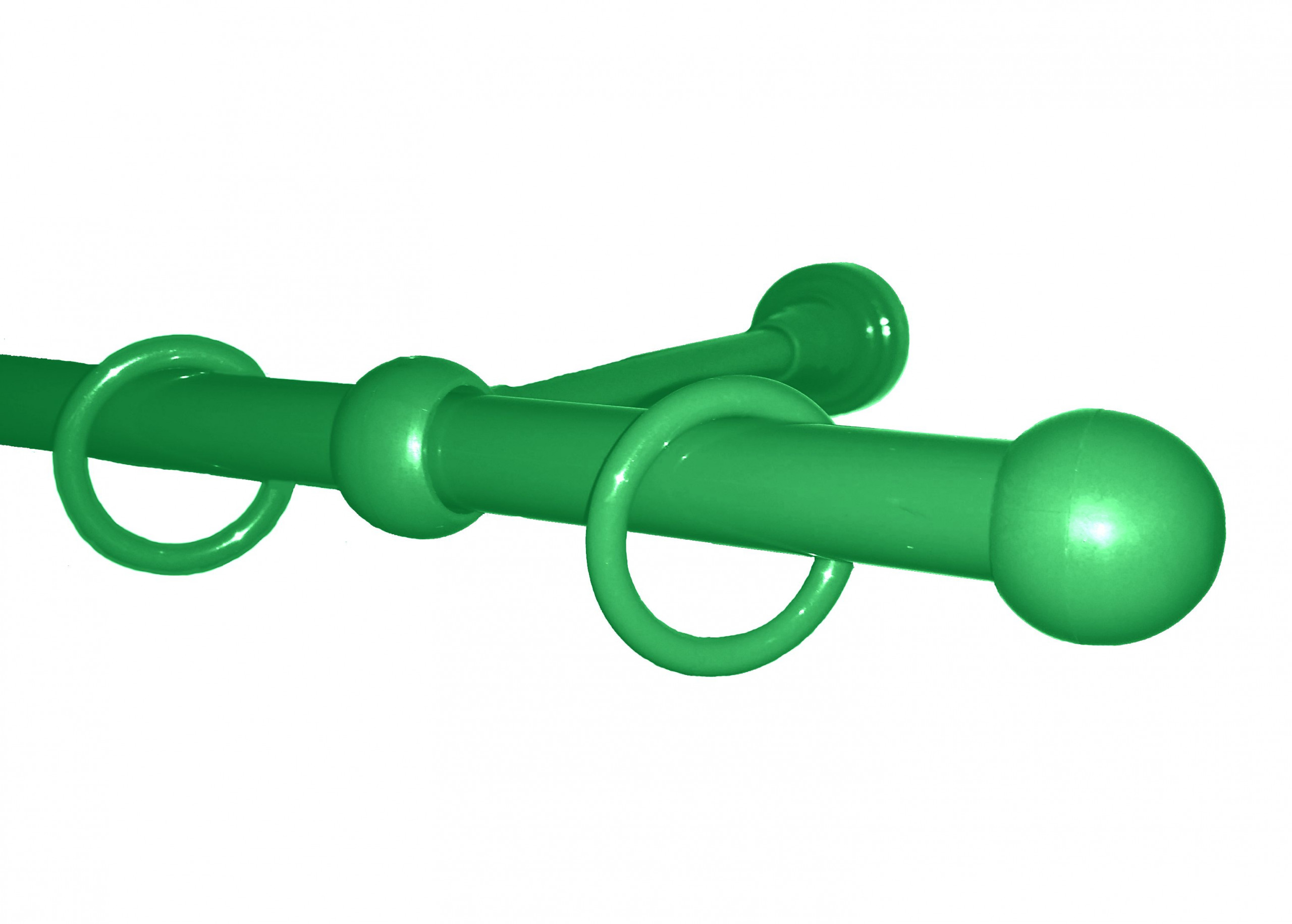 Set galerie simpla Estetique copii, 20/16mm, extensibil 160-300cm, verde